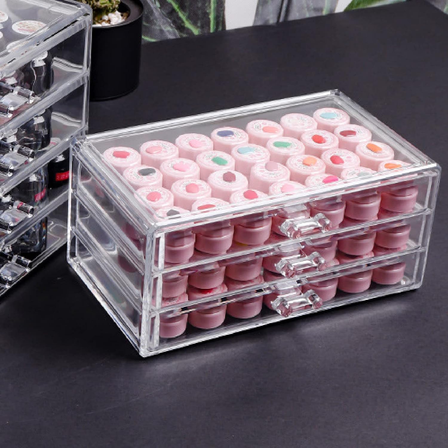 Amazon.co.jp: マニキュア収納ラック 1セット 耐衝撃 積み重ね可能